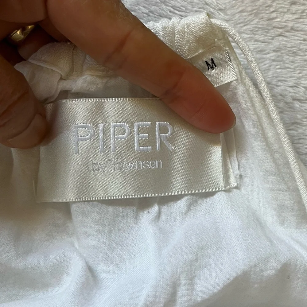 Piper by Townsen White A-Line Dress Size M | Summer Minimalist Chic - Picture 8 of 11